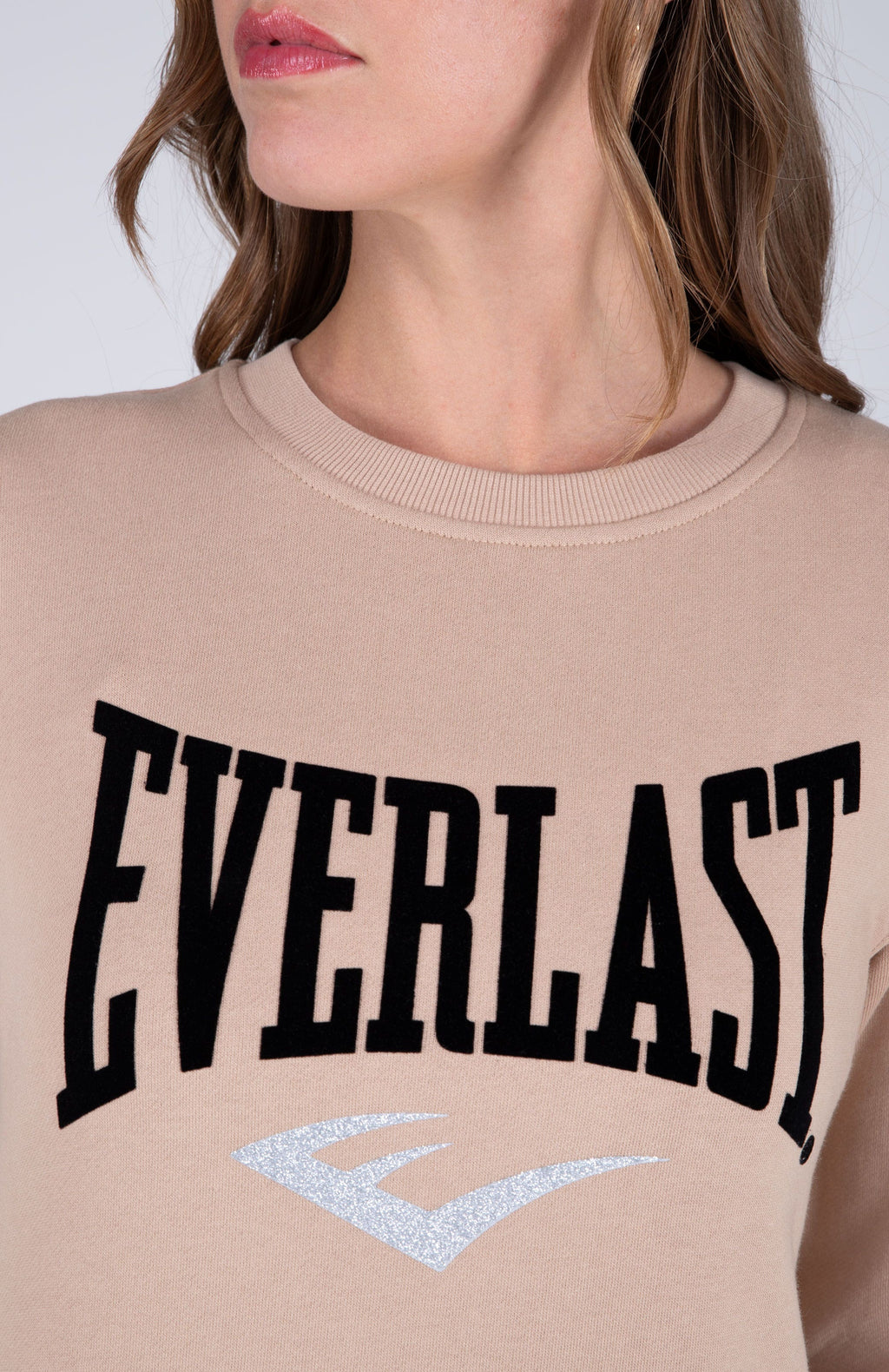 Poleron Crew Neck Basic Heart Beige Everlast