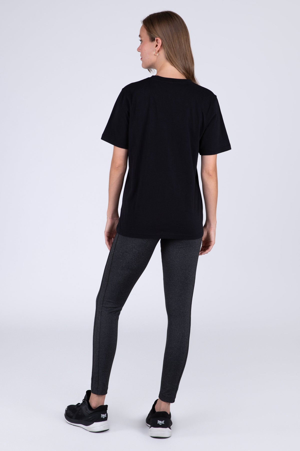Polera Manga Corta Basic Heart Negro Everlast