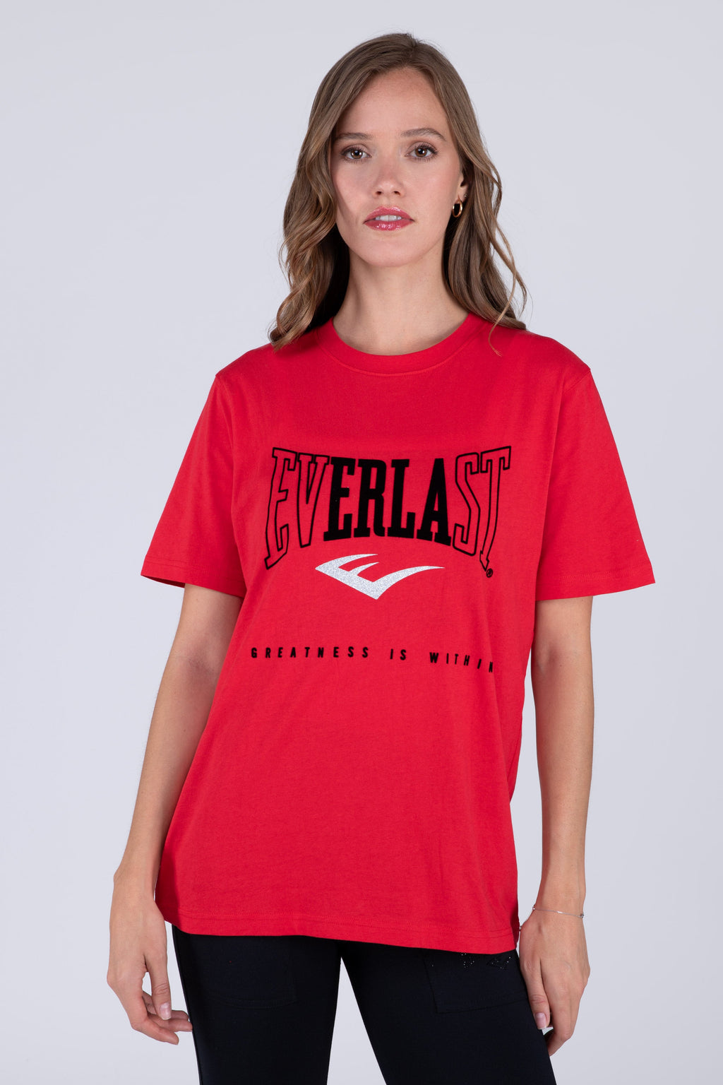 Polera Manga Corta Basic Heart Rojo Everlast
