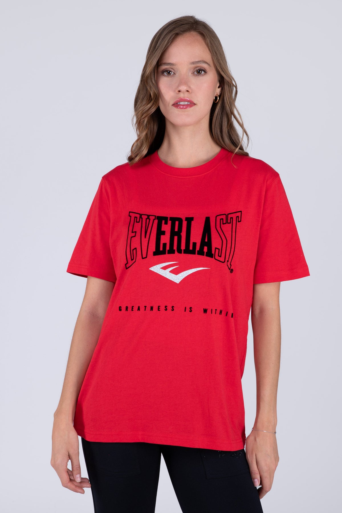 Polera Manga Corta Basic Heart Rojo Everlast