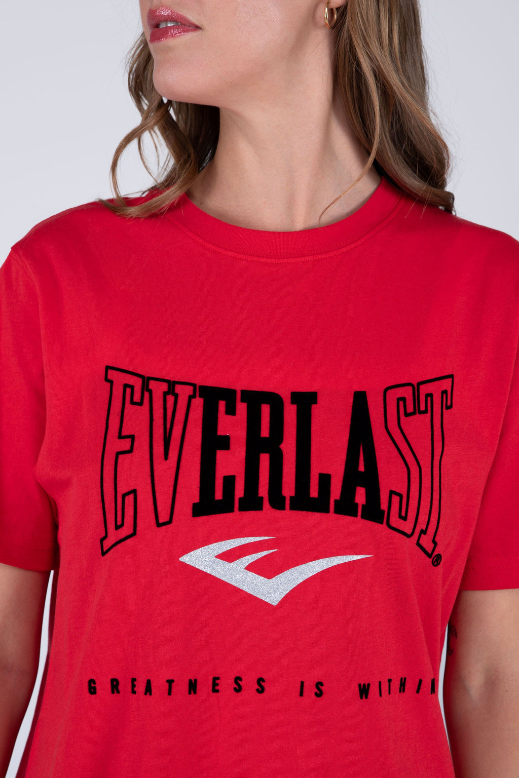 Polera Manga Corta Basic Heart Rojo Everlast