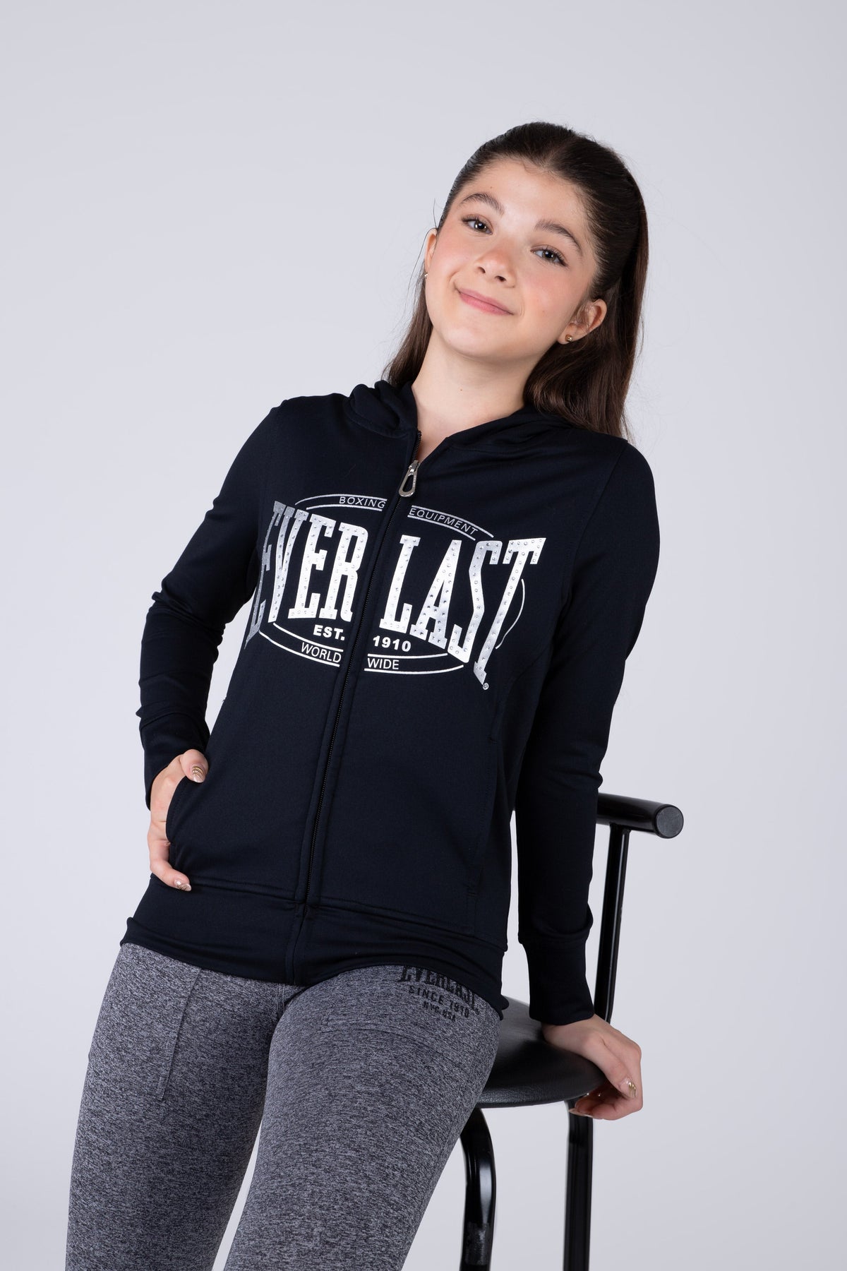 Chaqueta Basic Two Niña Negro Everlast