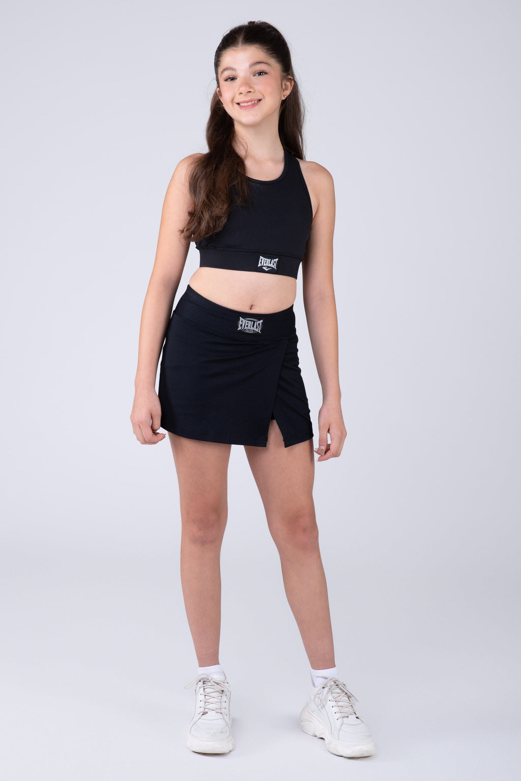 Falda Basic Two Niña Negro Everlast