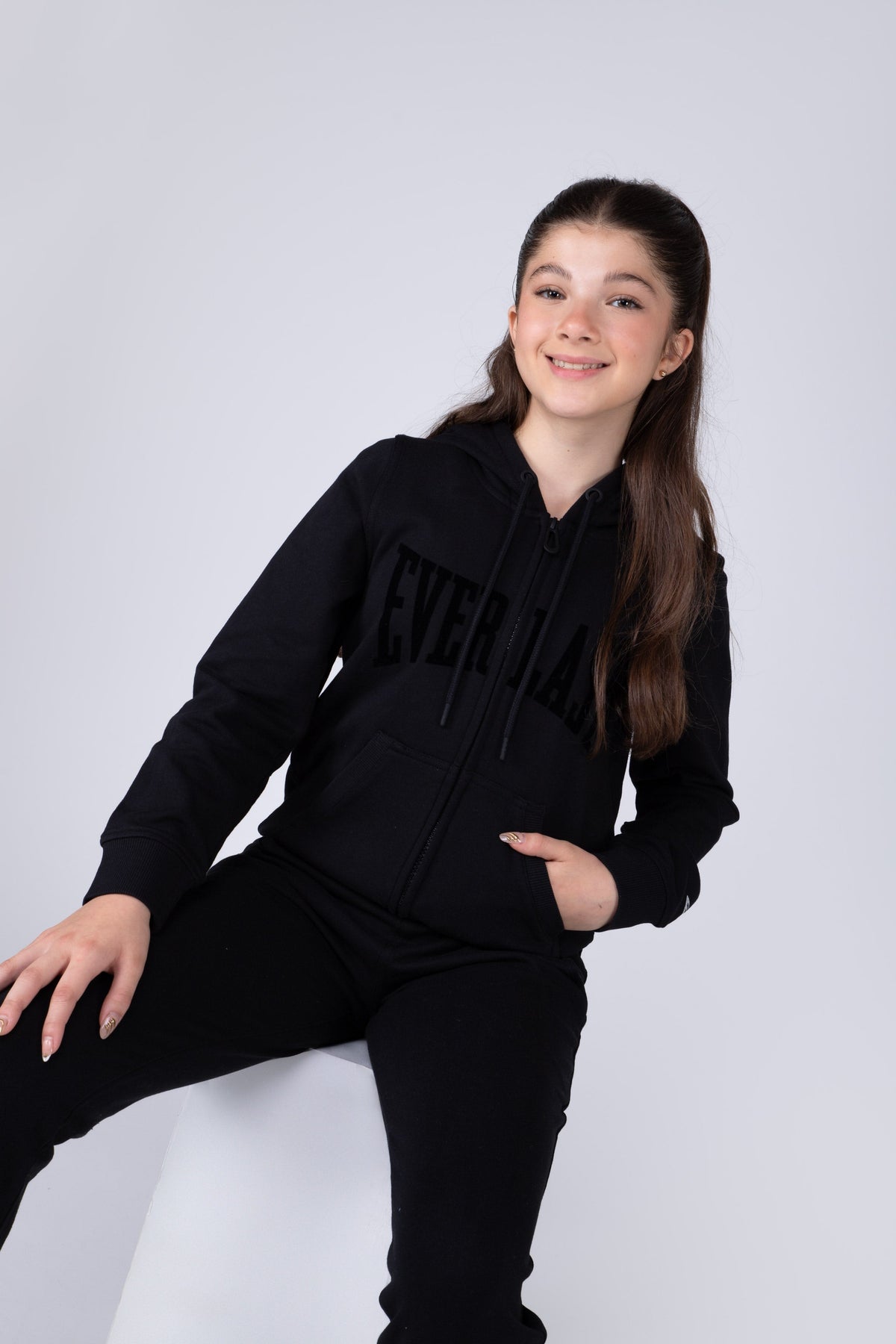 Chaqueta Basic Heart Niña Negro Everlast