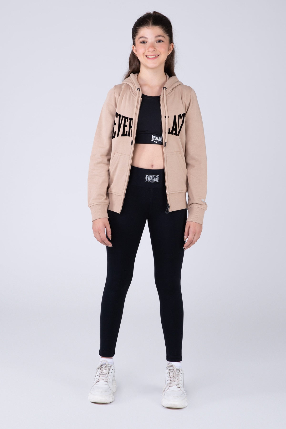 Chaqueta Basic Heart Niña Beige Everlast