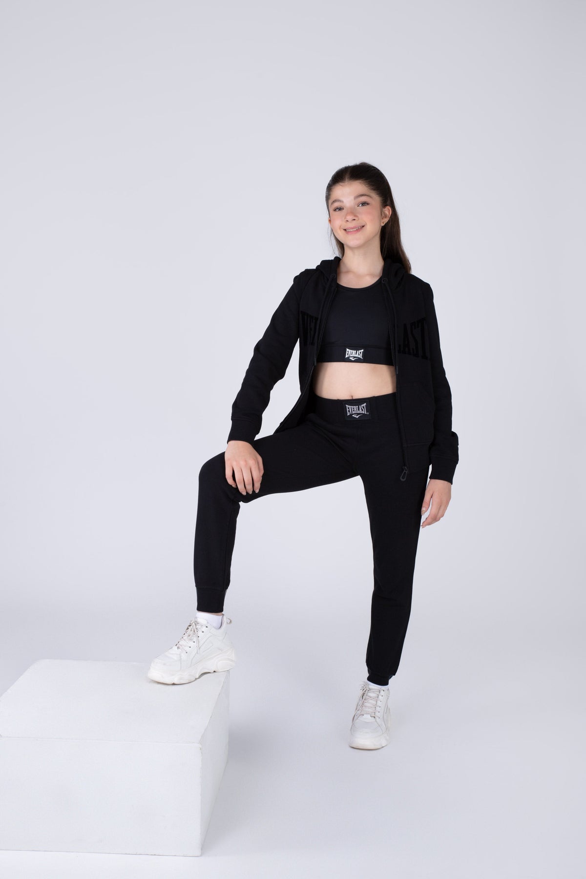 Jogger Basic Heart Niña Negro Everlast