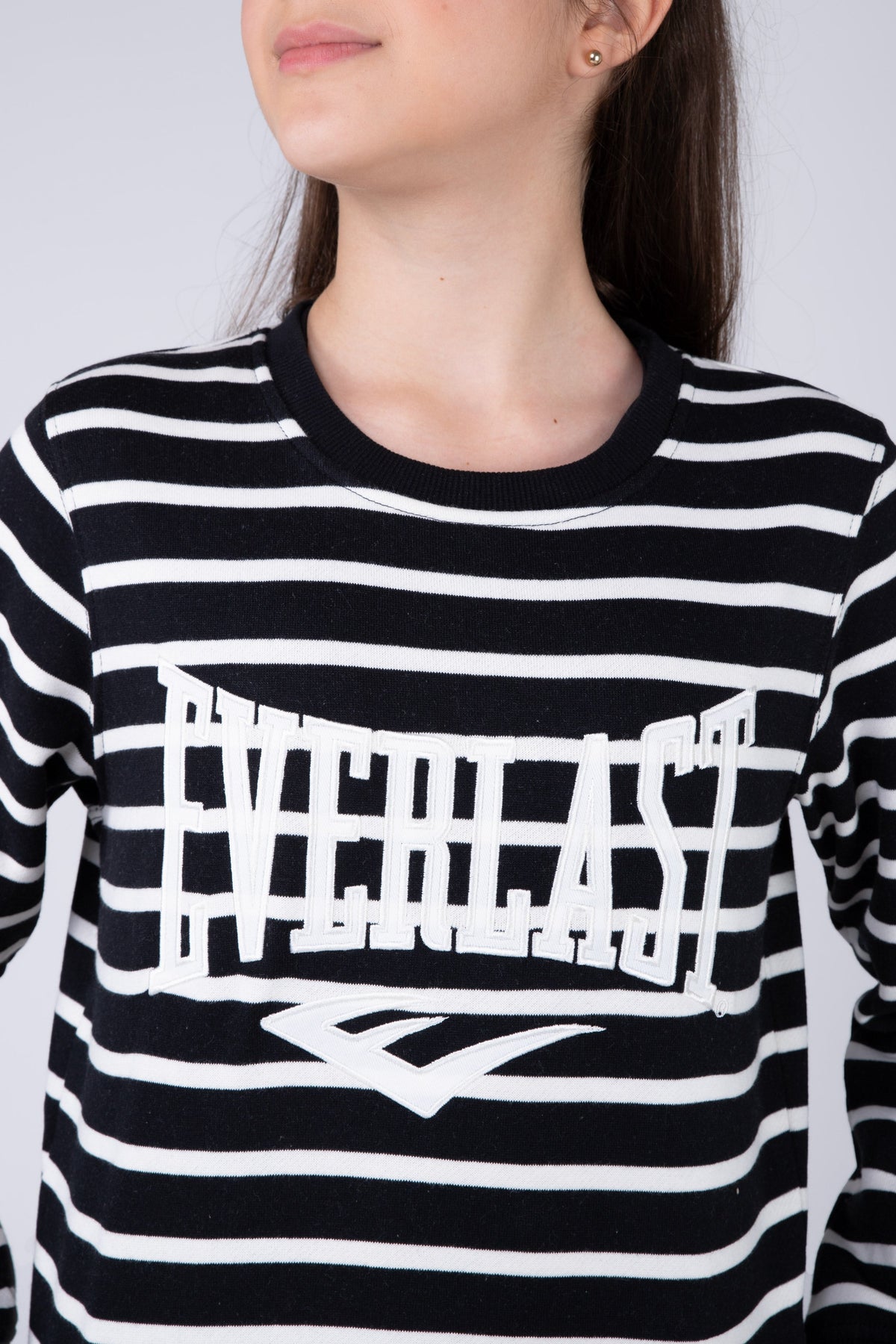 Poleron Crew Neck Millennium Niña Negro Everlast