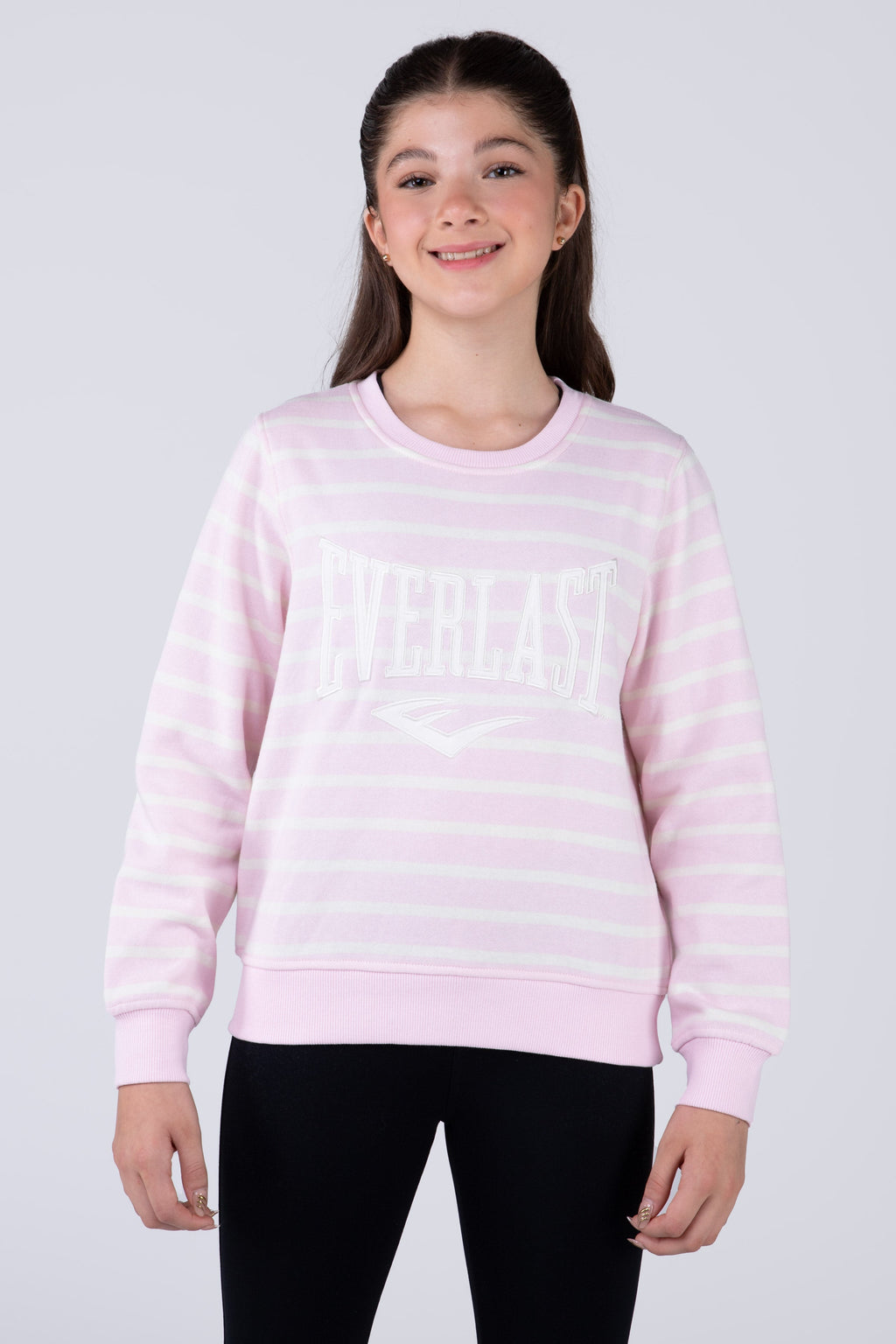 Poleron Crew Neck Millennium Niña Rosado Everlast
