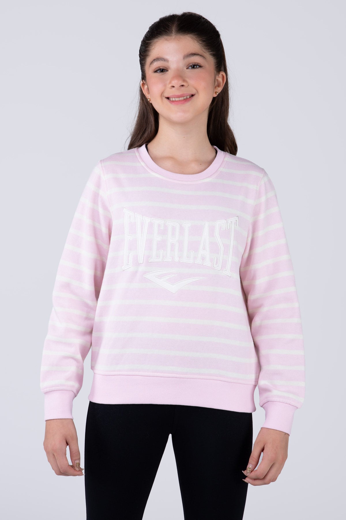 Poleron Crew Neck Millennium Niña Rosado Everlast