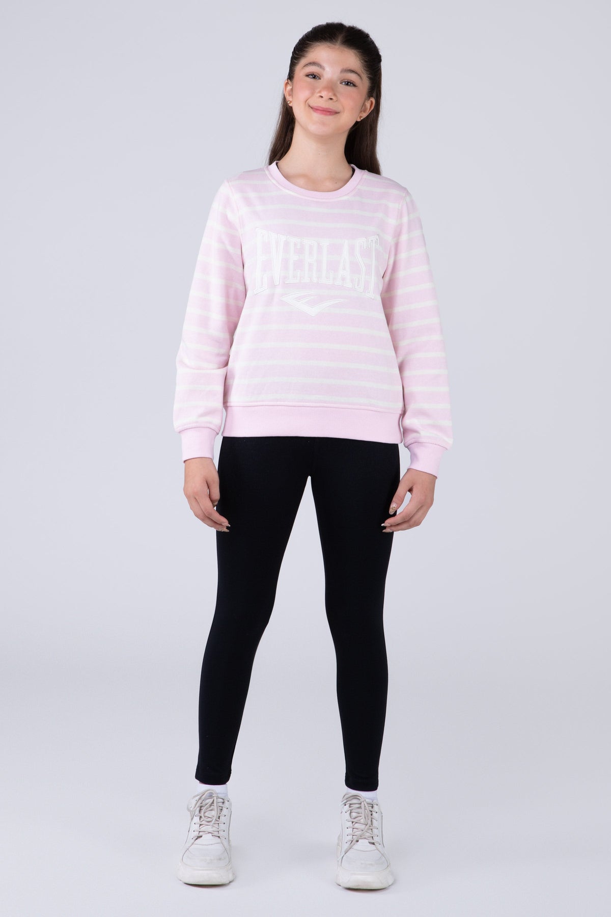 Poleron Crew Neck Millennium Niña Rosado Everlast
