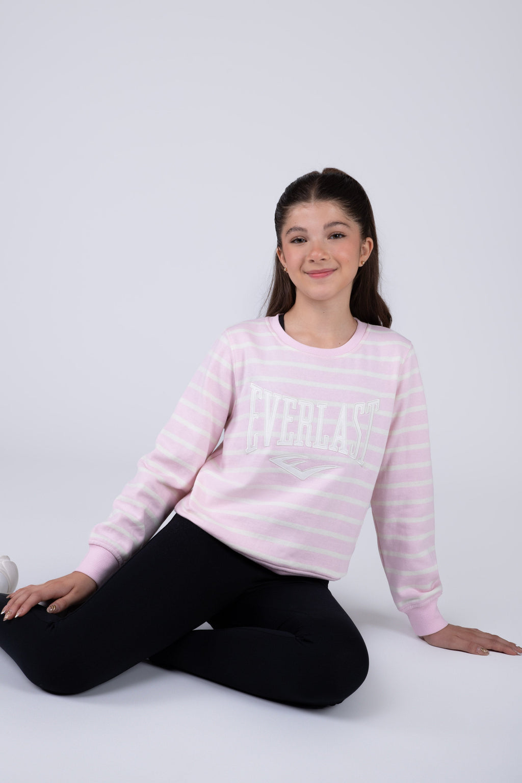 Poleron Crew Neck Millennium Niña Rosado Everlast