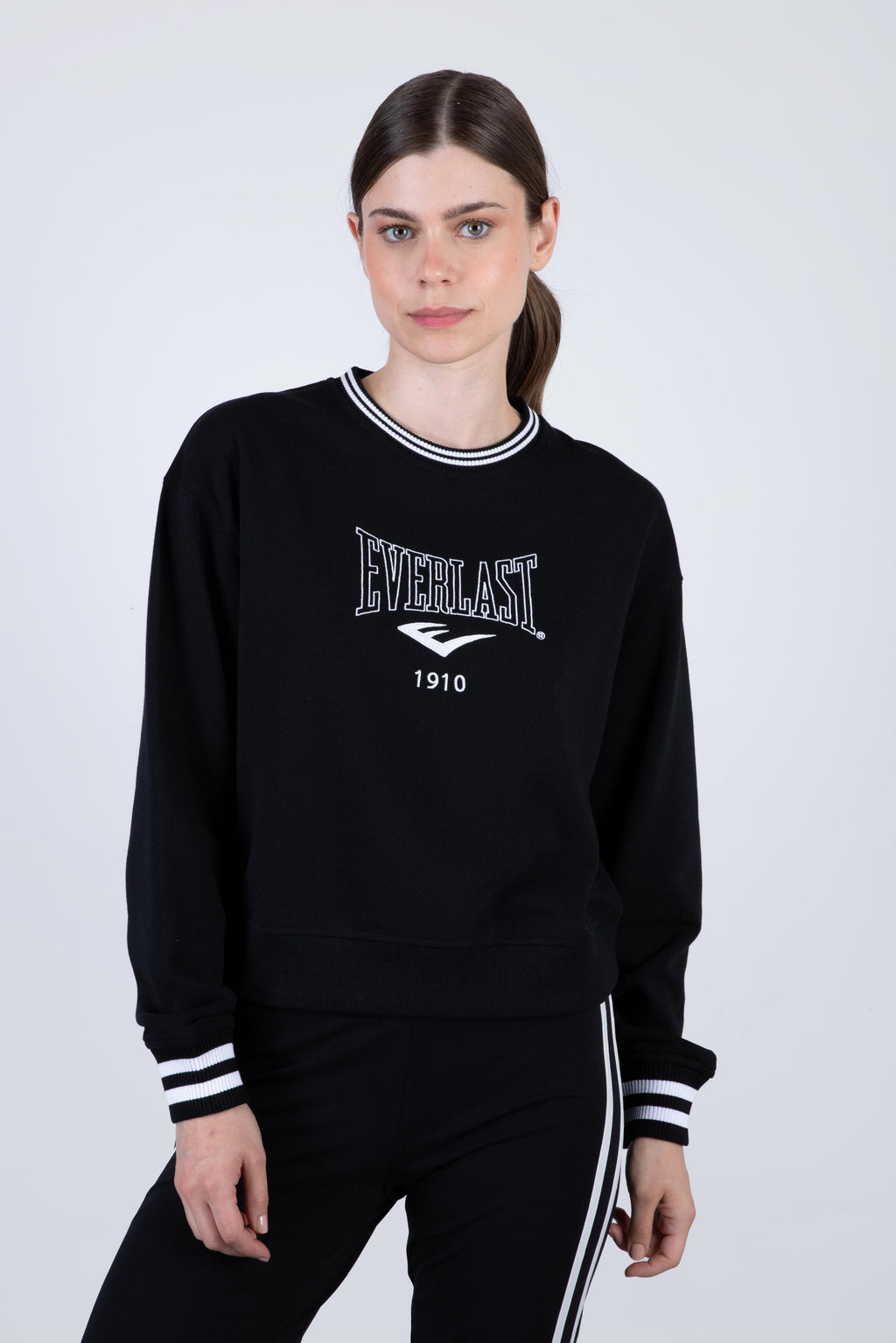 Poleron Crew Neck Down Negro Everlast