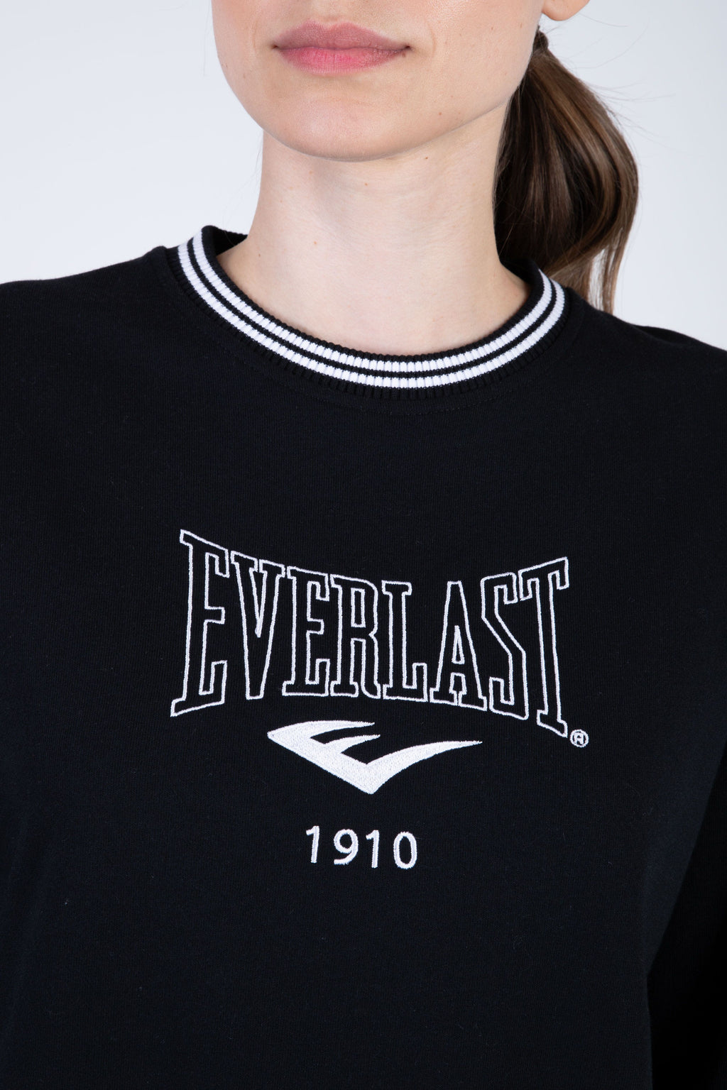 Poleron Crew Neck Down Negro Everlast