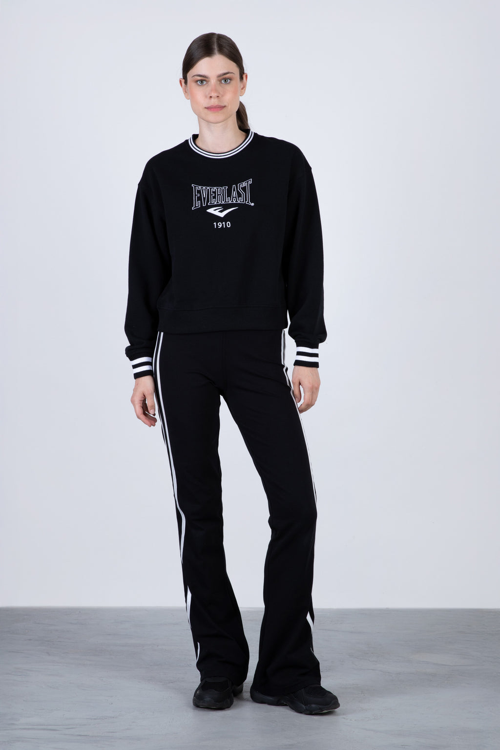 Poleron Crew Neck Down Negro Everlast