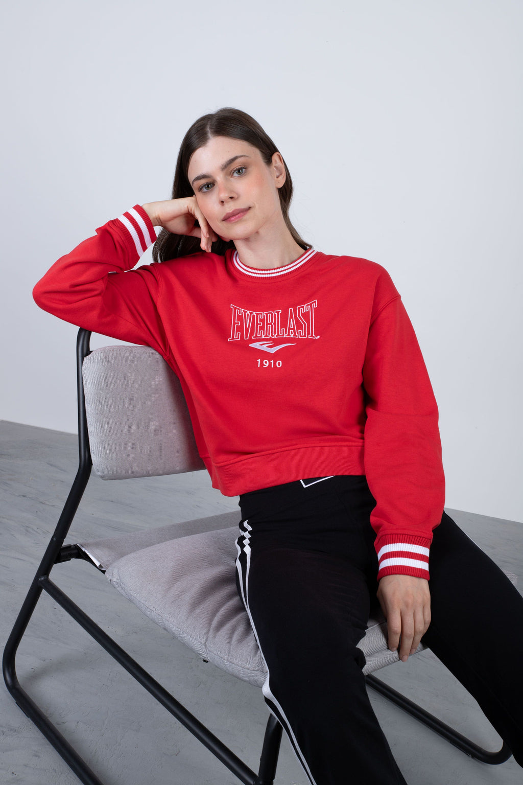 Poleron Crew Neck Down Rojo Everlast