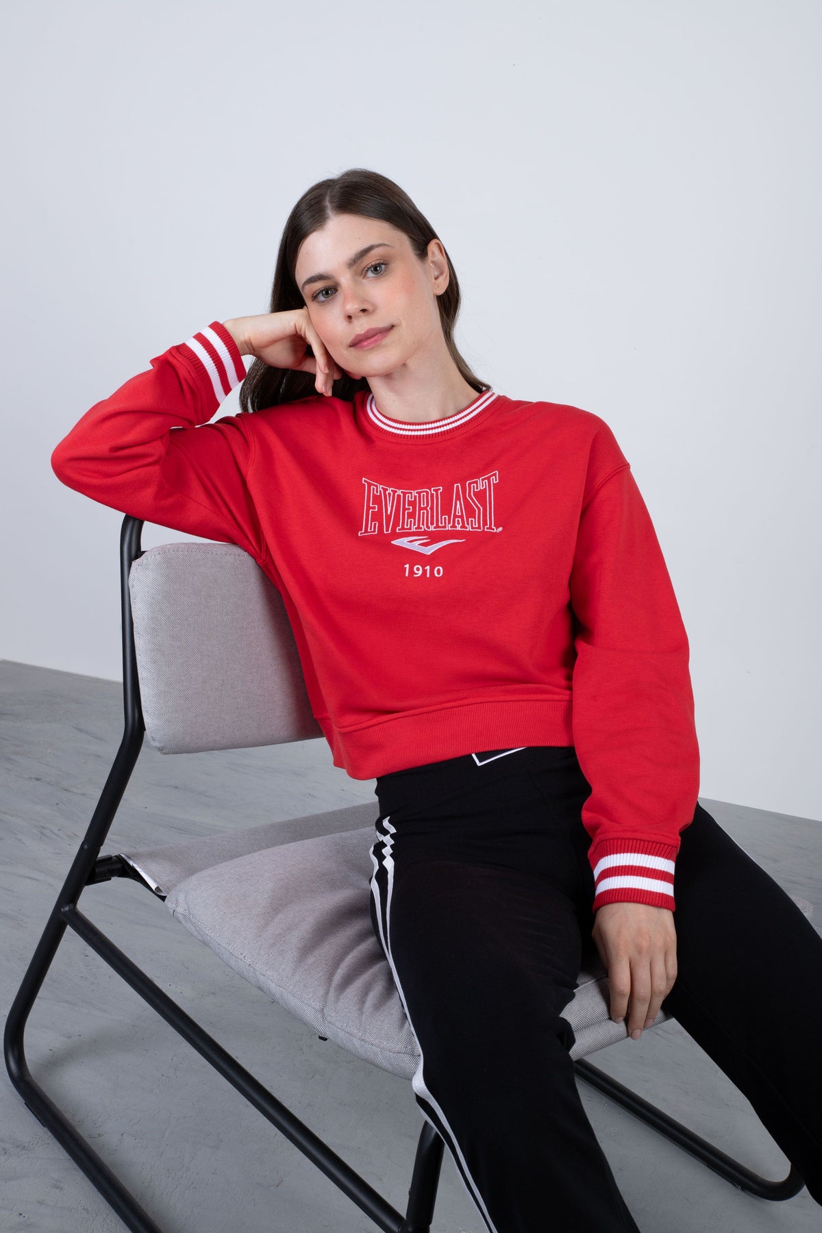 Poleron Crew Neck Down Rojo Everlast