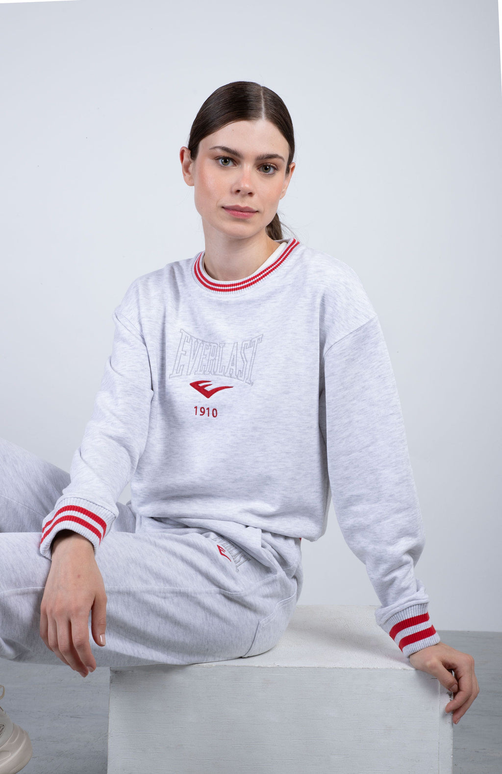 Poleron Crew Neck Down Gris Everlast