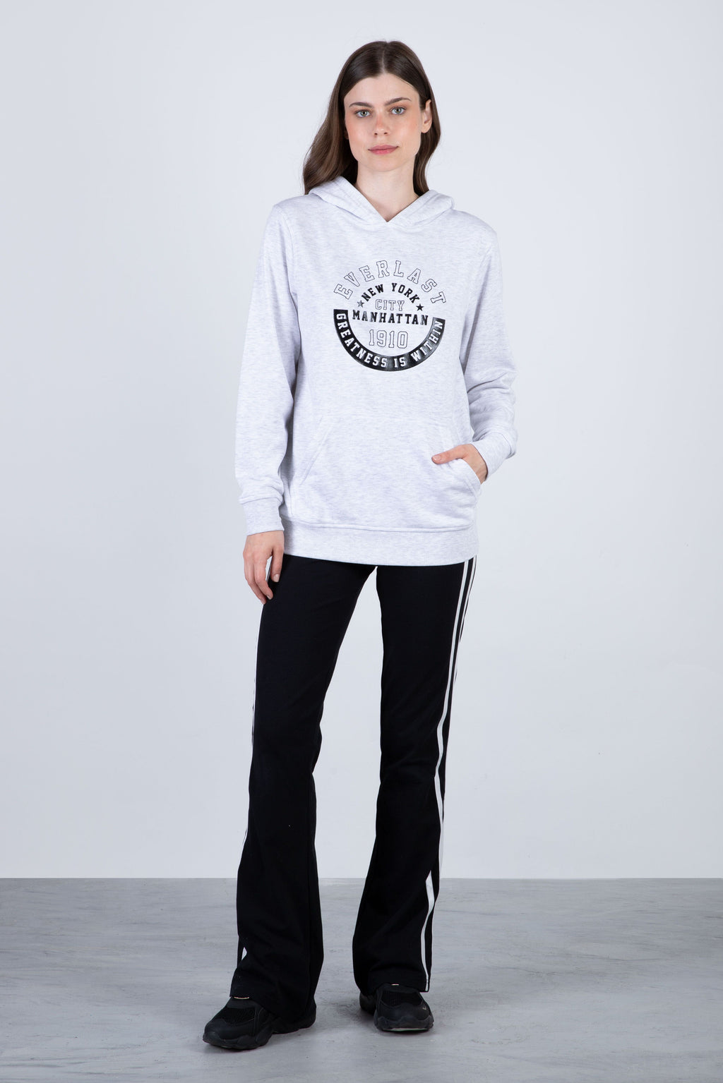 Poleron Hood Lexington Gris Everlast