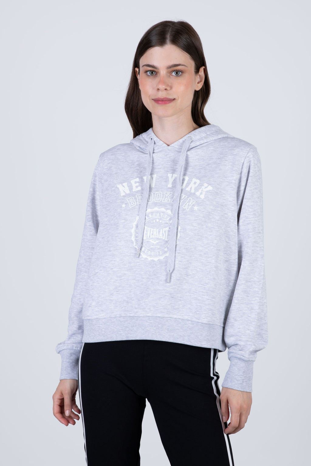 Poleron Hood Cranberry Gris Everlast