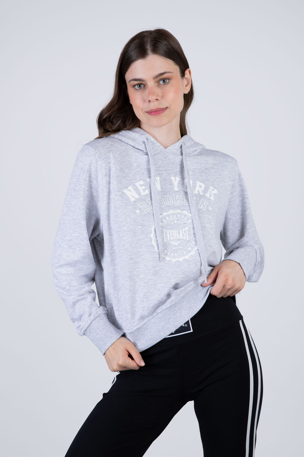 Poleron Hood Cranberry Gris Everlast