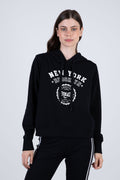 Poleron Hood Cranberry Negro Everlast