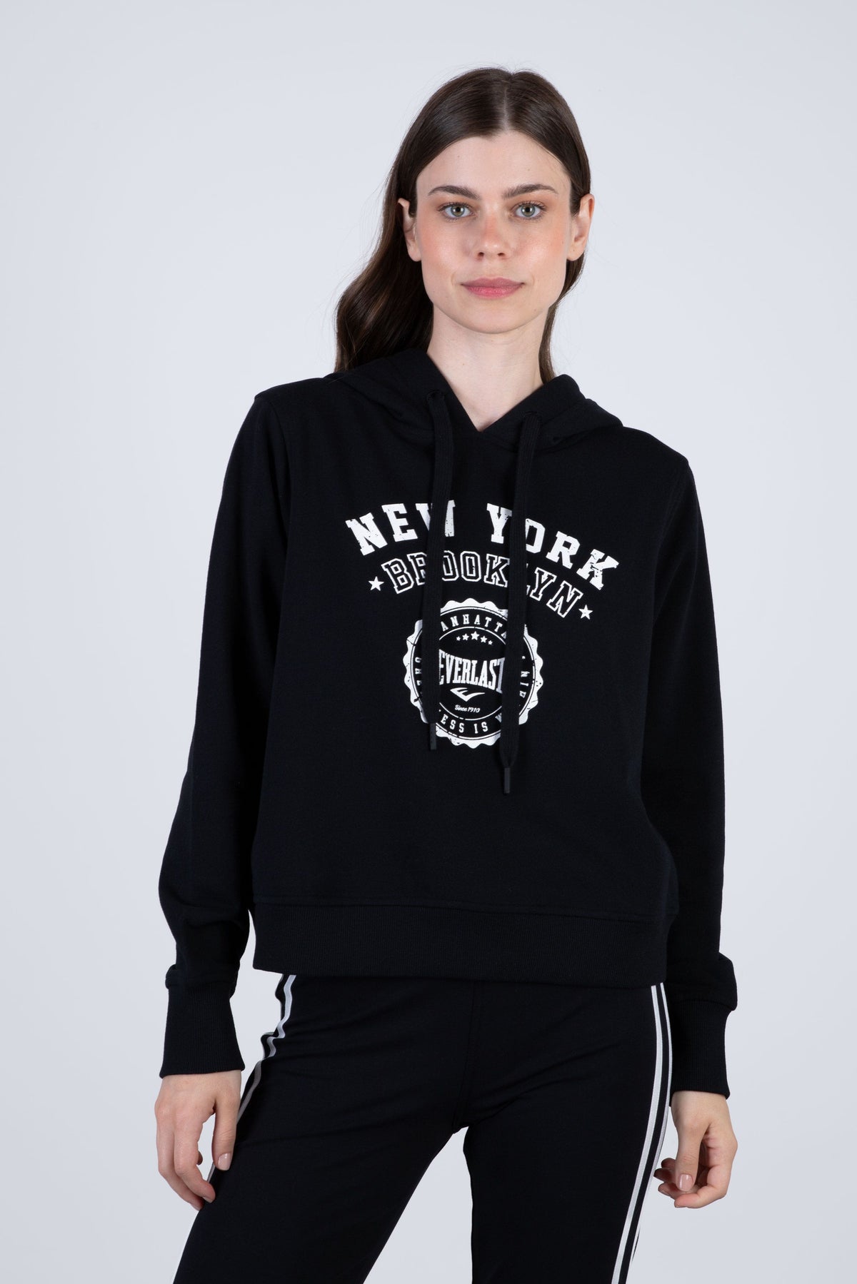 Poleron Hood Cranberry Negro Everlast