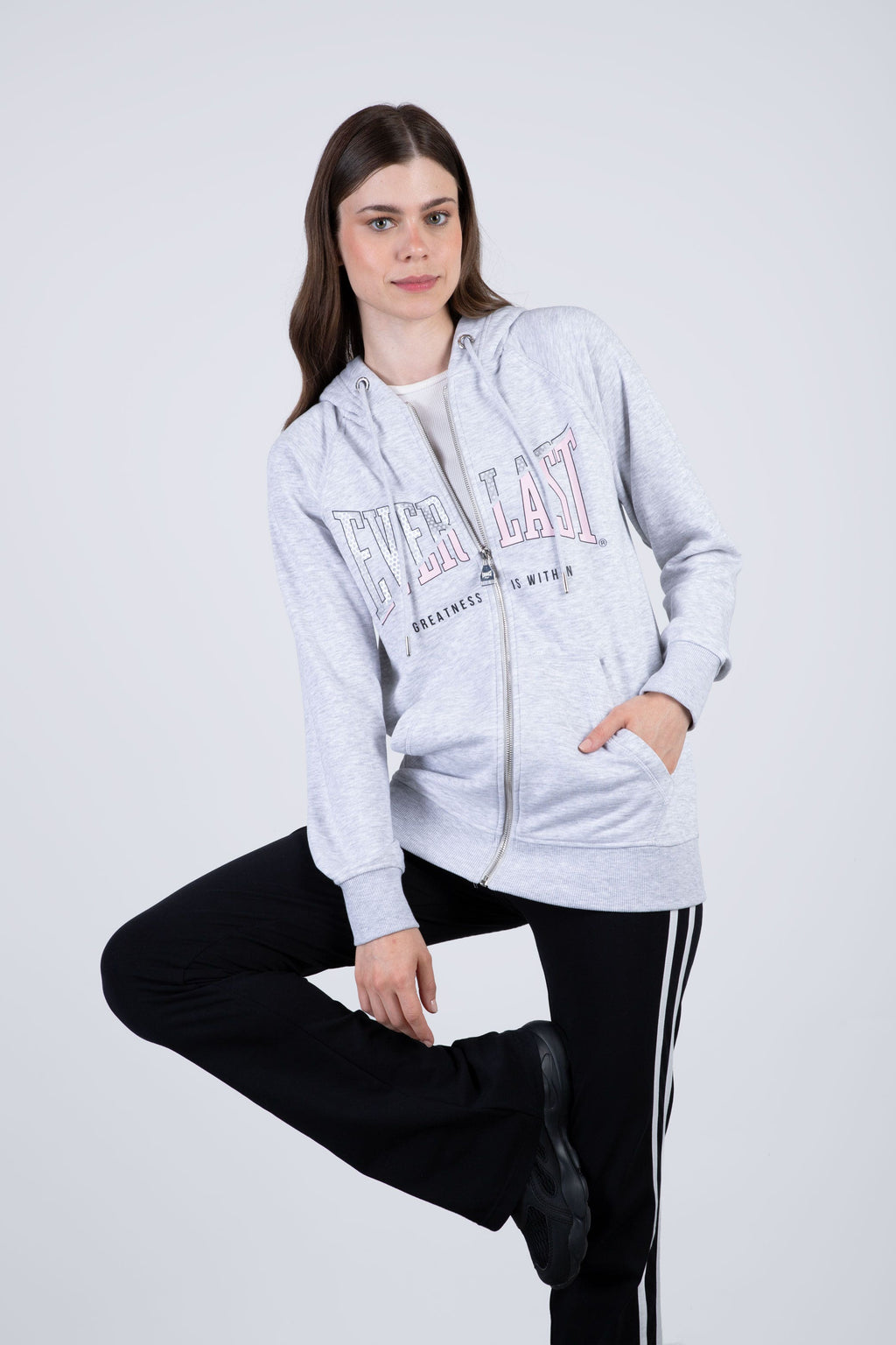 Chaqueta Bedford Gris/Rosado Everlast