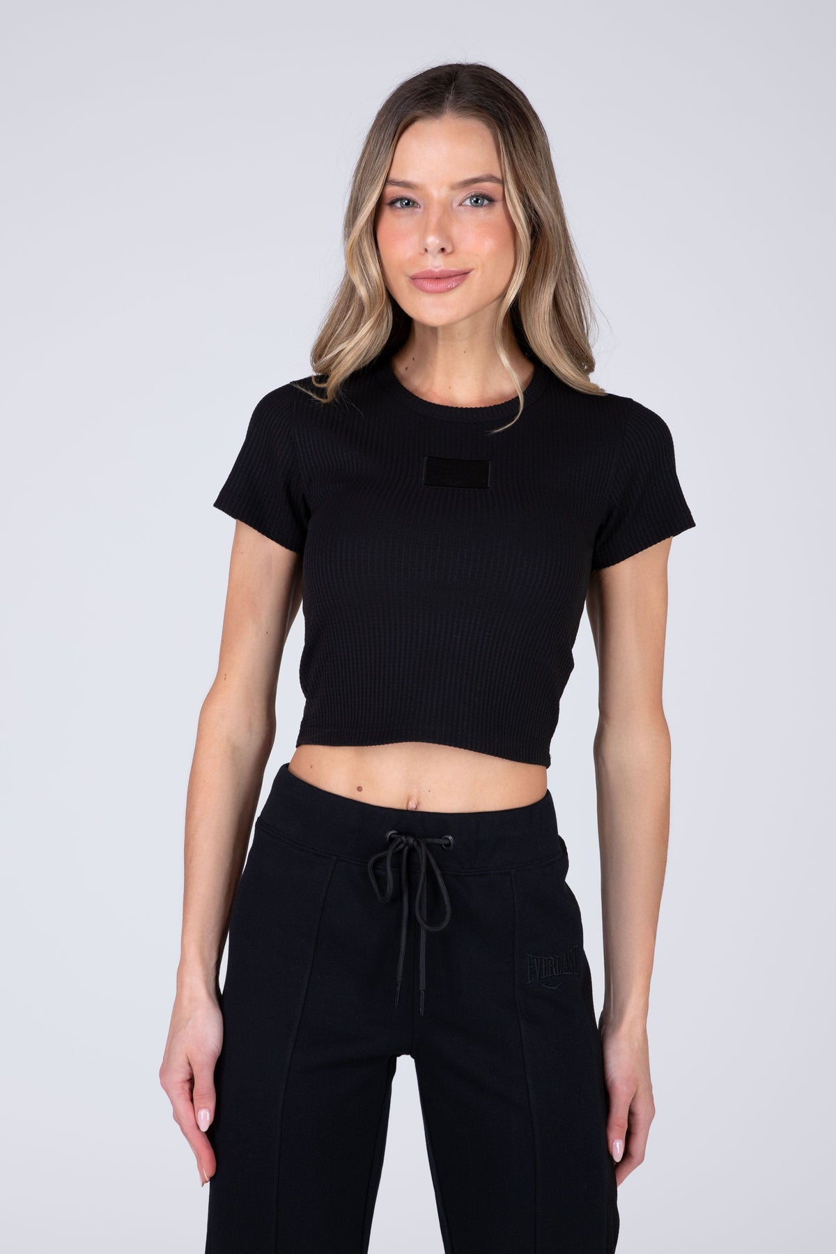 Polera Manga Corta Waffle Negro Everlast