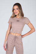 Polera Manga Corta Waffle Beige Everlast