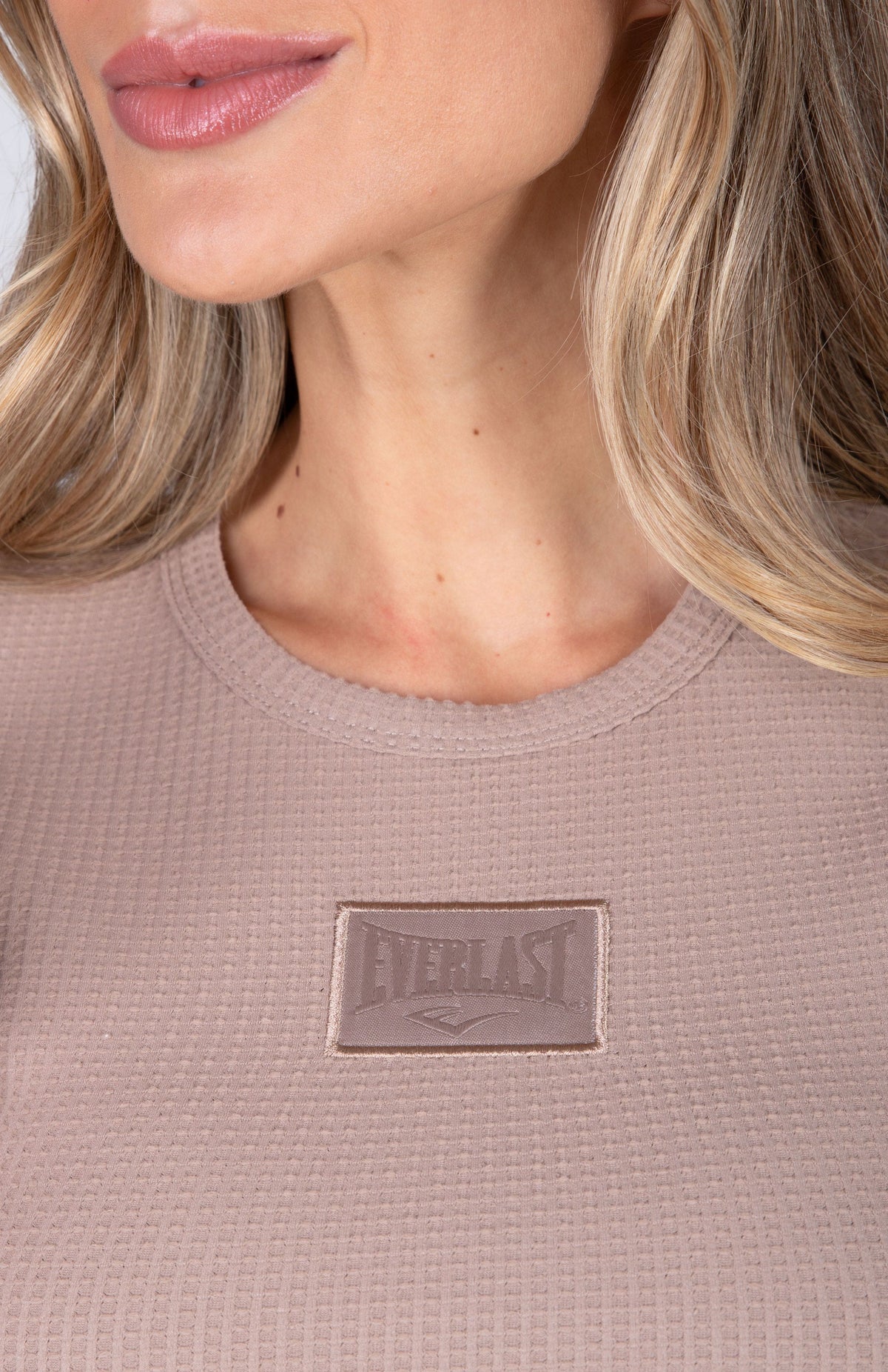 Polera Manga Corta Waffle Beige Everlast