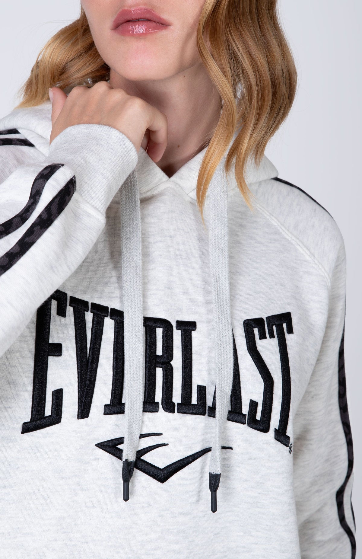 Poleron Hood Alba Gris Everlast