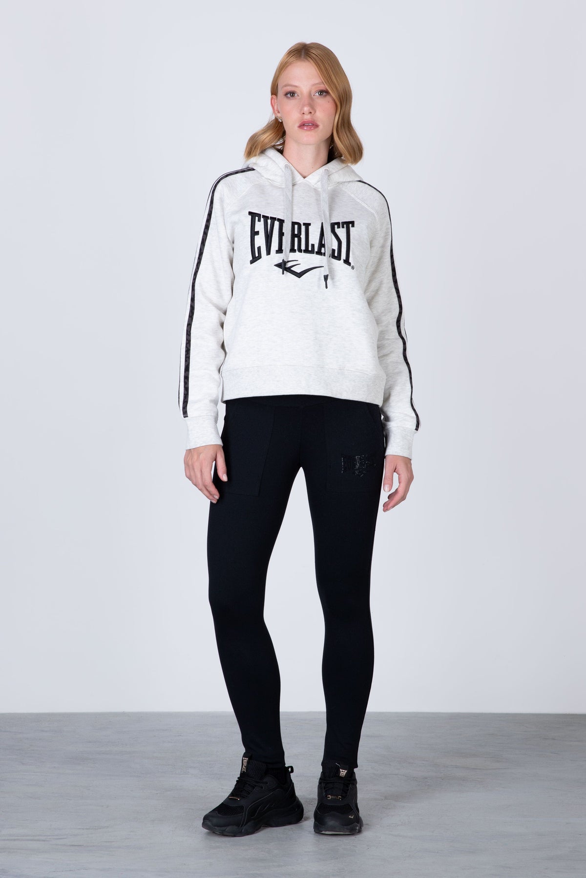 Poleron Hood Alba Gris Everlast