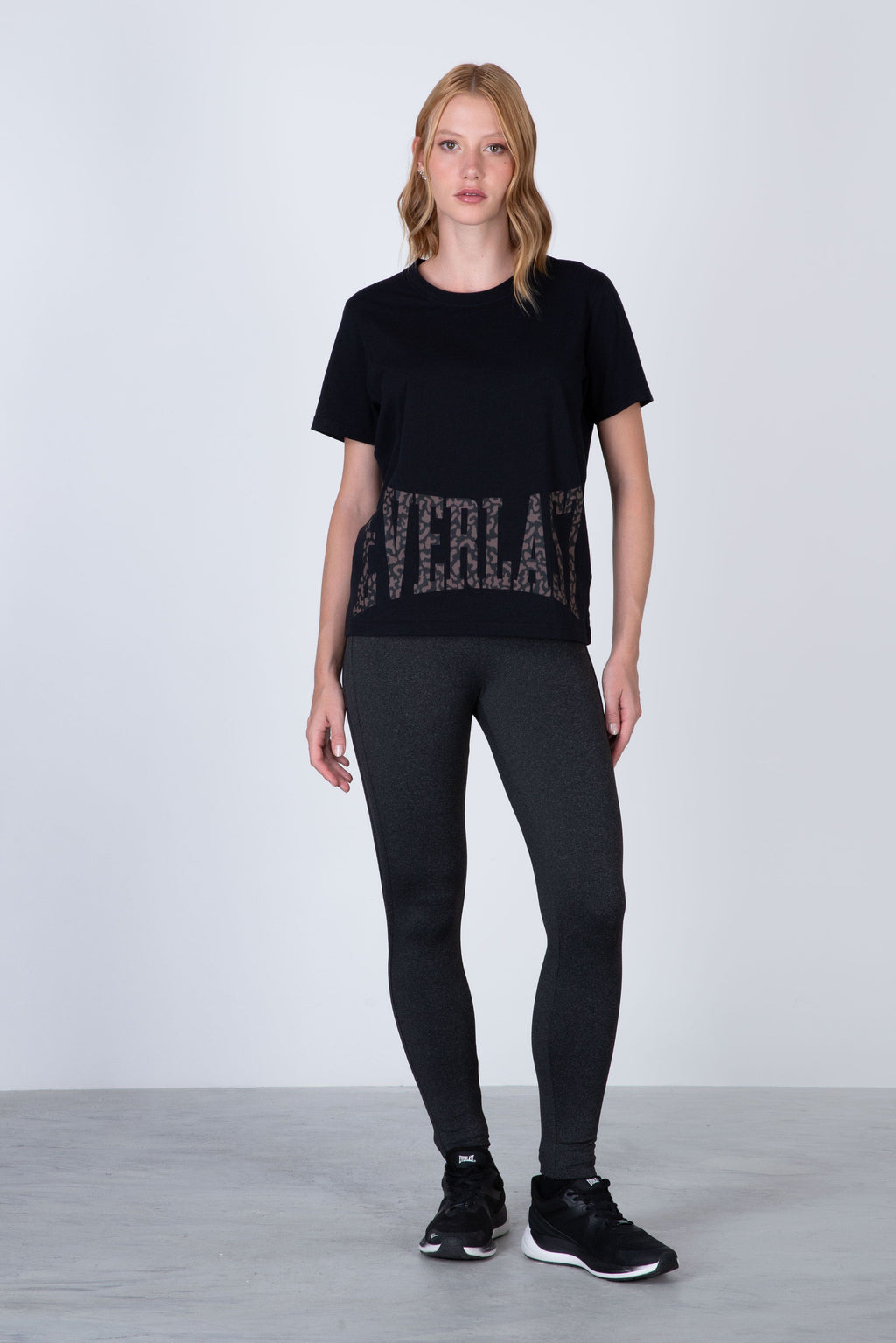 Polera Manga Corta Alba Negro Everlast