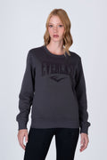 Poleron Crew Neck Aqua Gris Oscuro Everlast