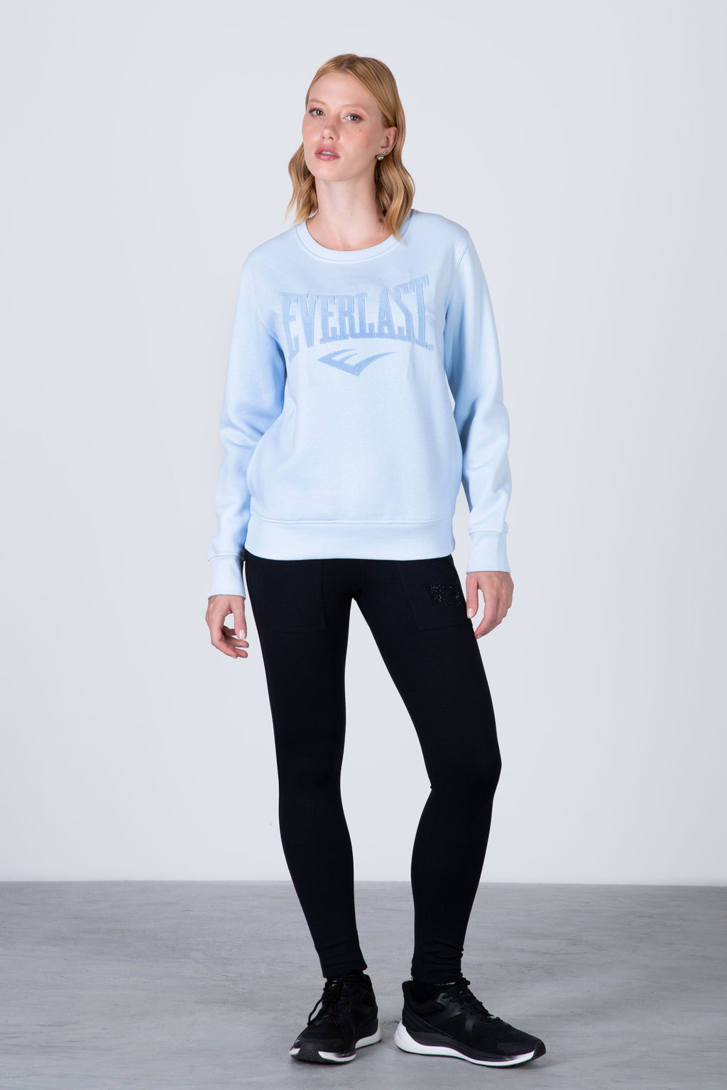 Poleron Crew Neck Aqua Celeste Everlast