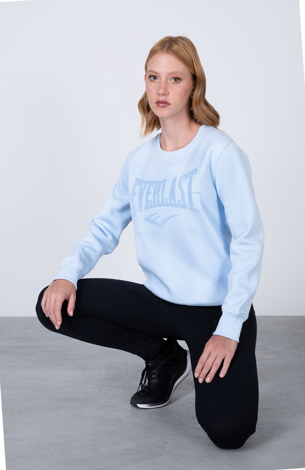 Poleron Crew Neck Aqua Celeste Everlast