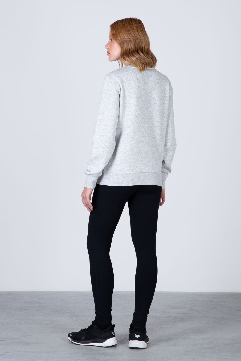 Poleron Crew Neck Aqua Gris Everlast