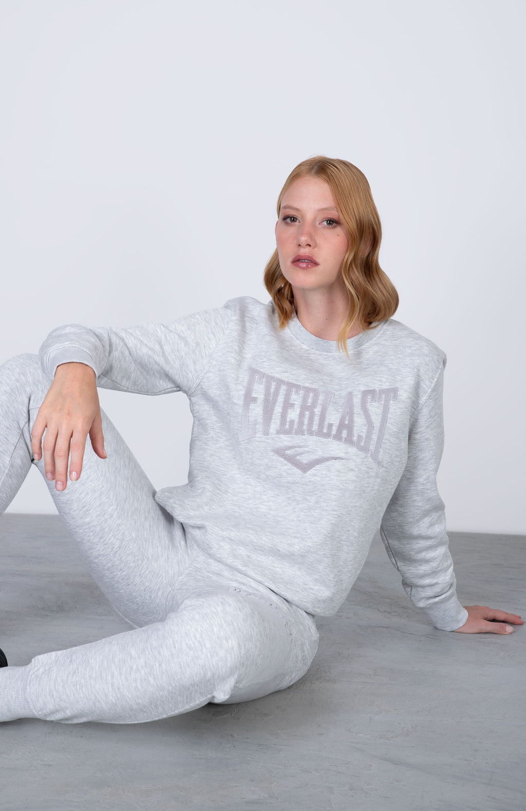 Poleron Crew Neck Aqua Gris Everlast