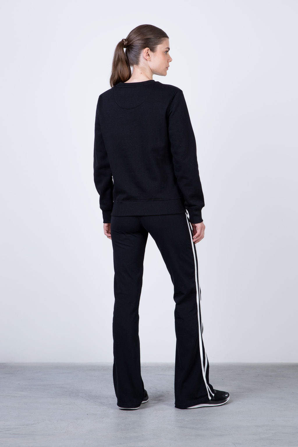 Poleron Crew Neck Aqua Negro Everlast