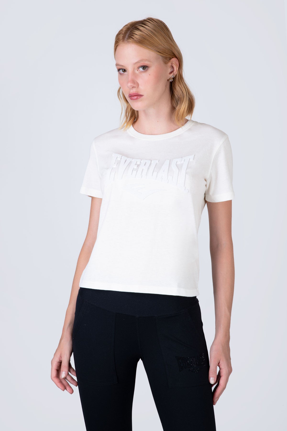 Polera Manga Corta Aqua Blanco Everlast