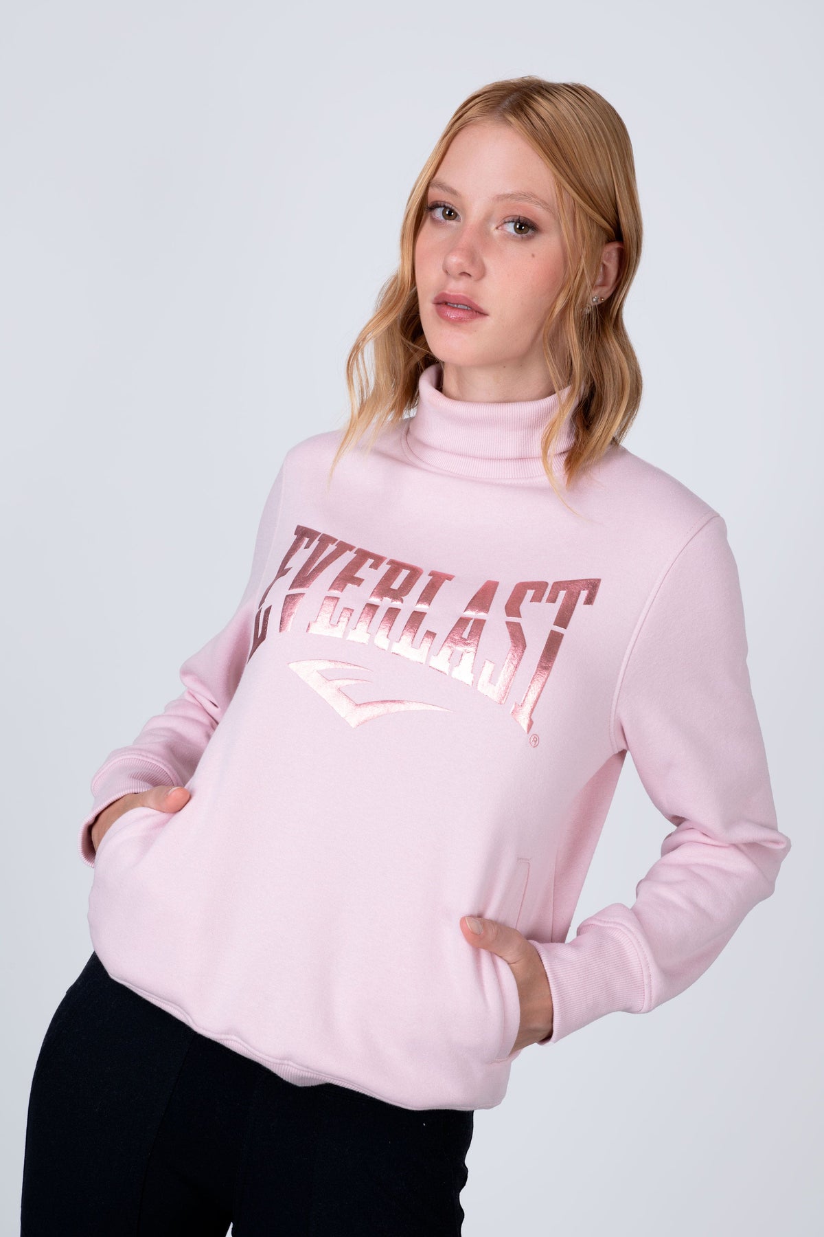 Poleron Crew Neck Turtle Boston Rosado Everlast