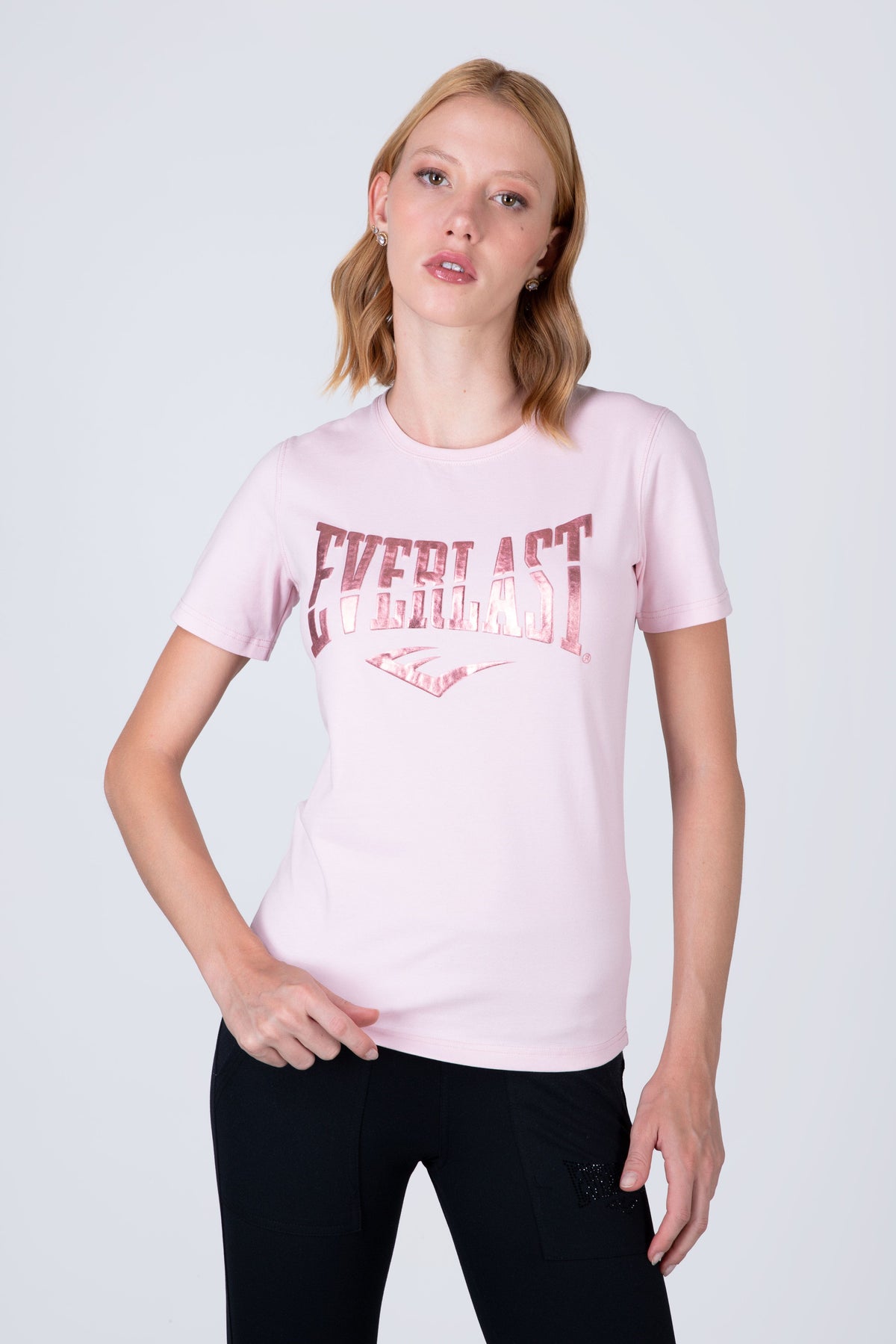 Polera Manga Corta Boston Rosado Everlast
