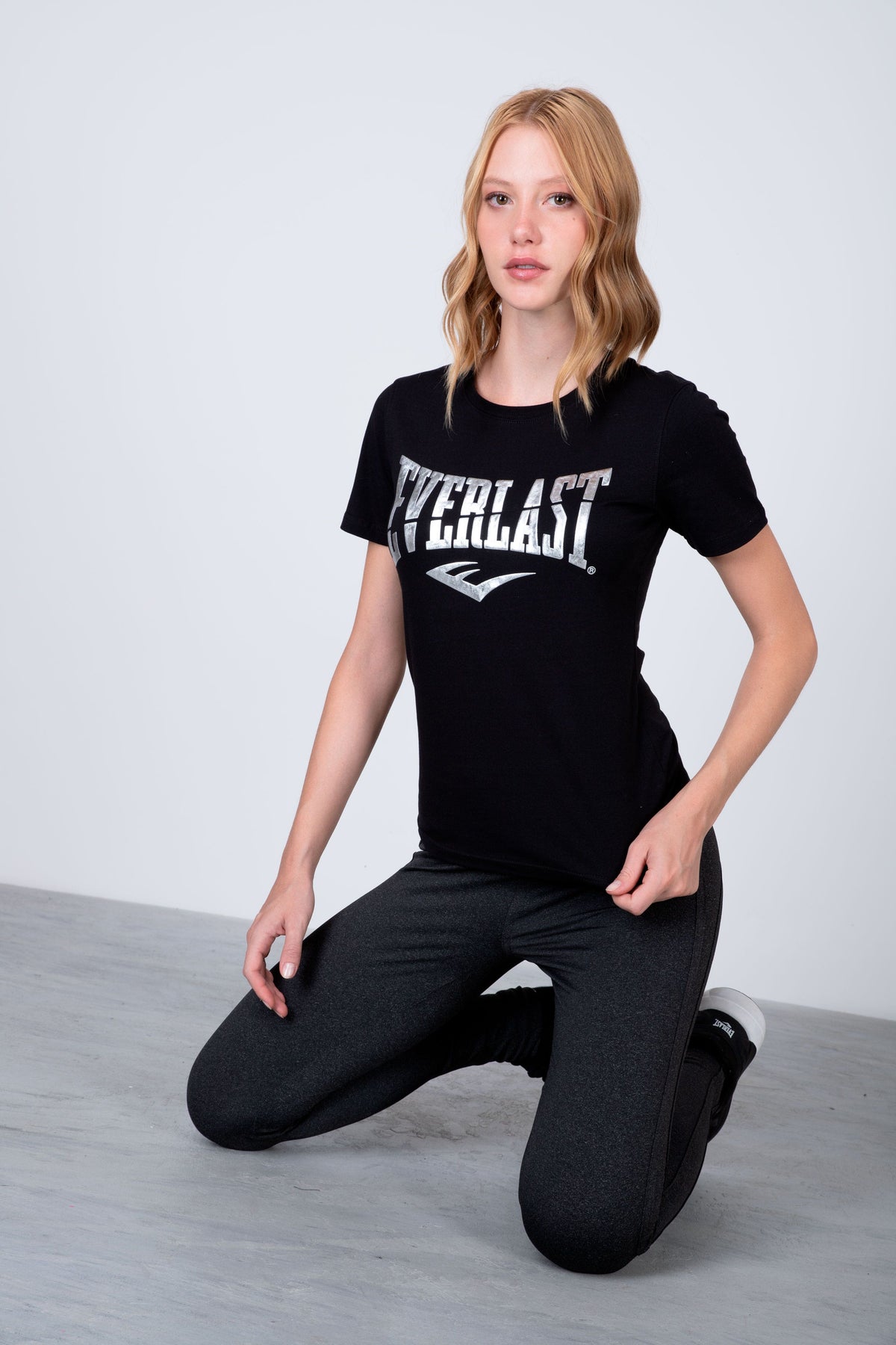 Polera Manga Corta Boston Negro Everlast