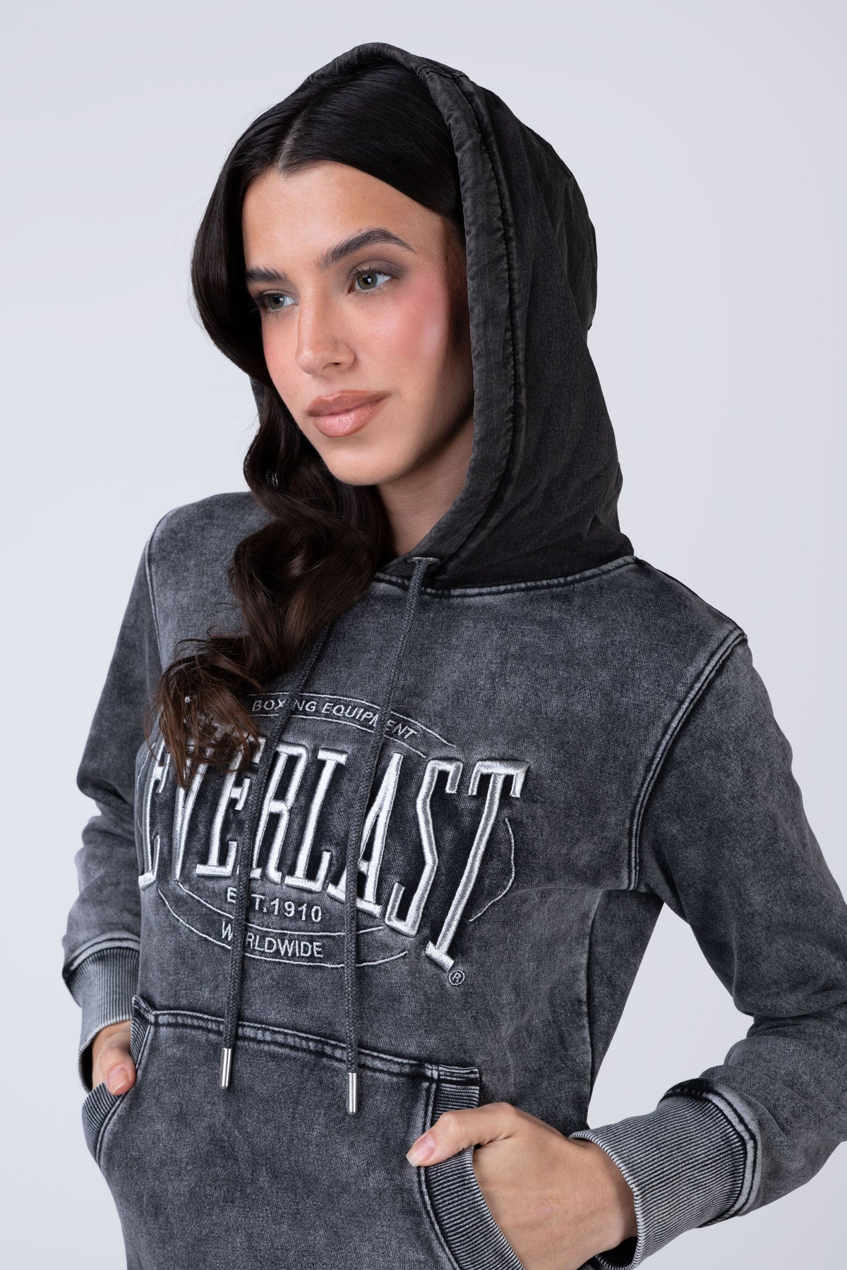 Poleron Hood Ocean Gris Everlast