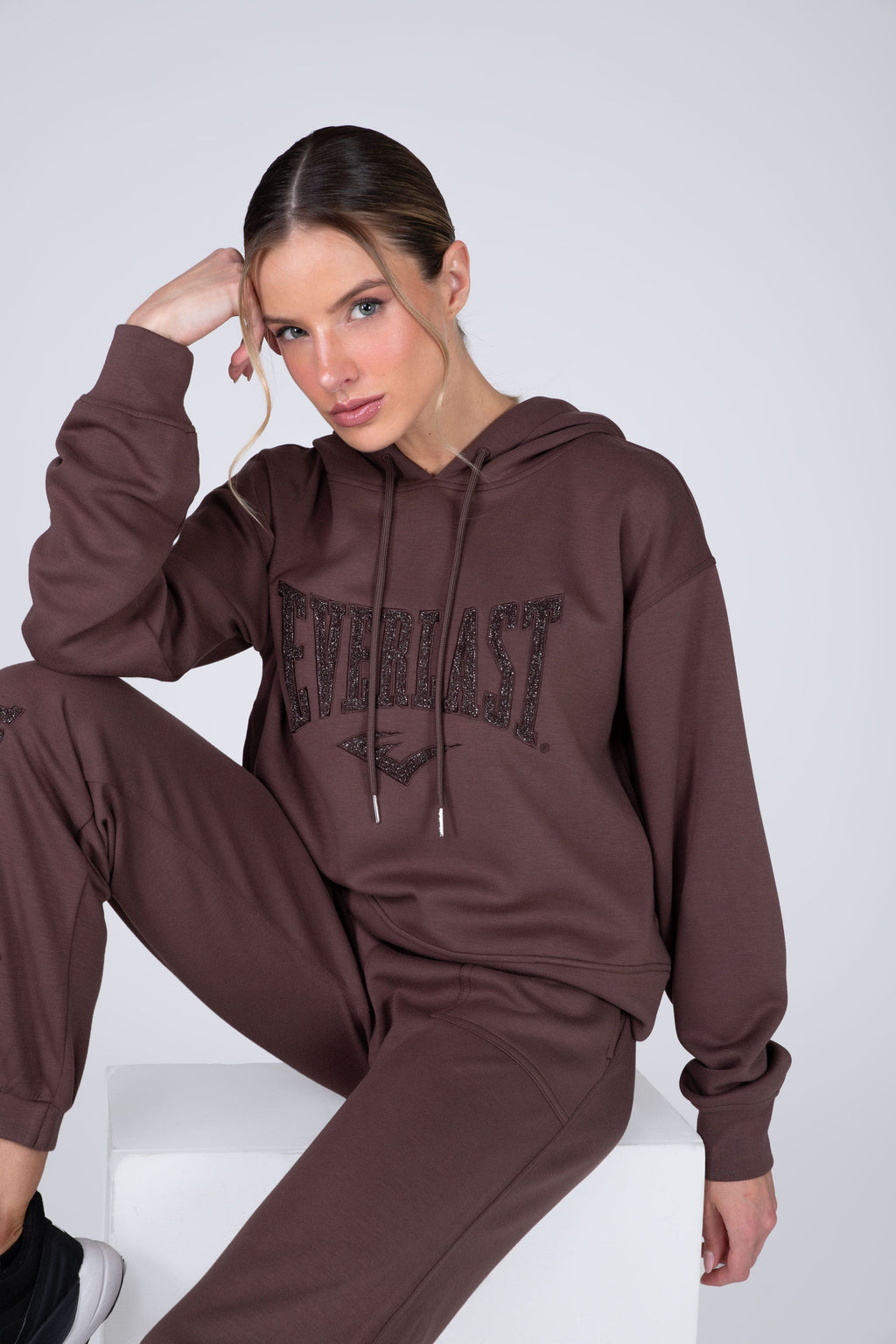 Poleron Hood Clean 2.0 Café Everlast