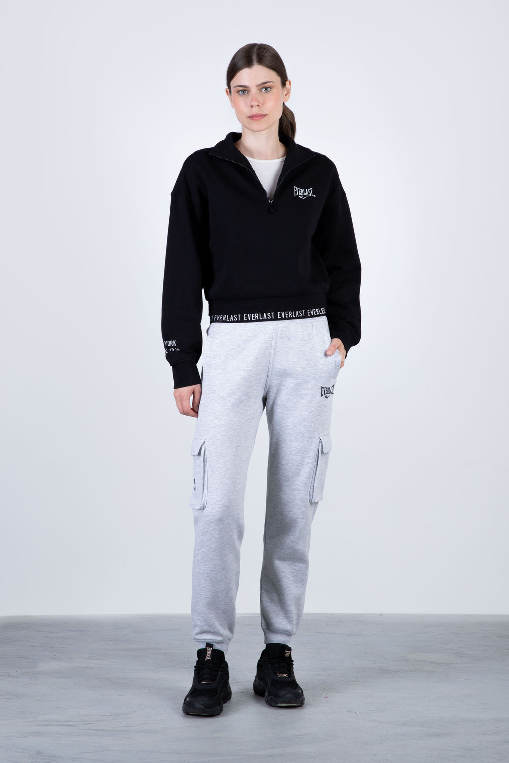 Poleron Half Zip Fresh Negro Everlast