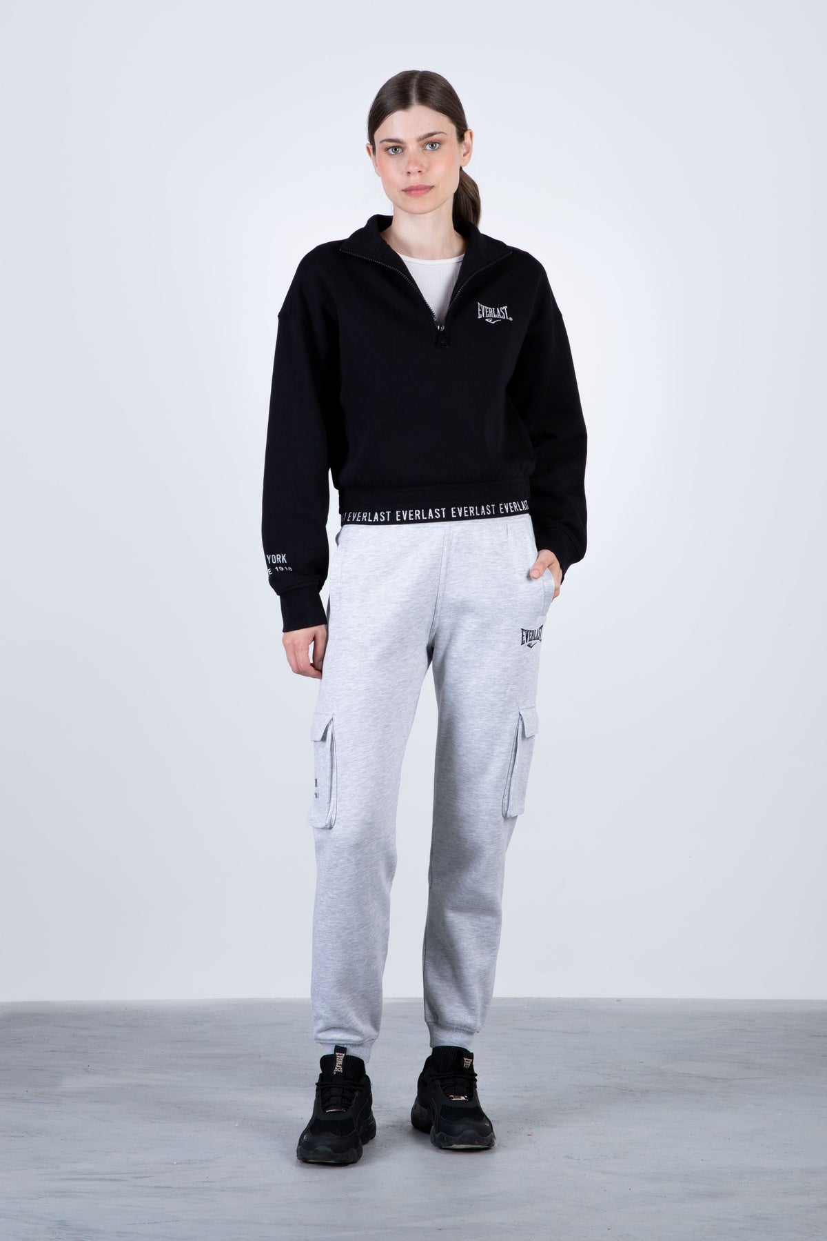Poleron Half Zip Fresh Negro Everlast