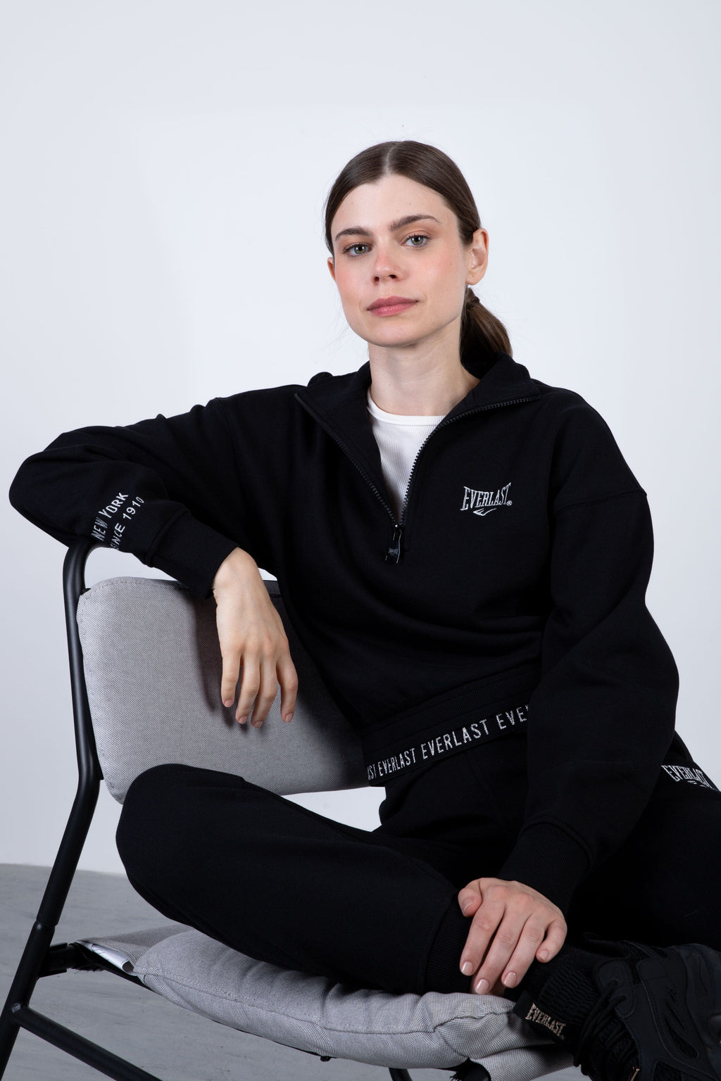 Poleron Half Zip Fresh Negro Everlast
