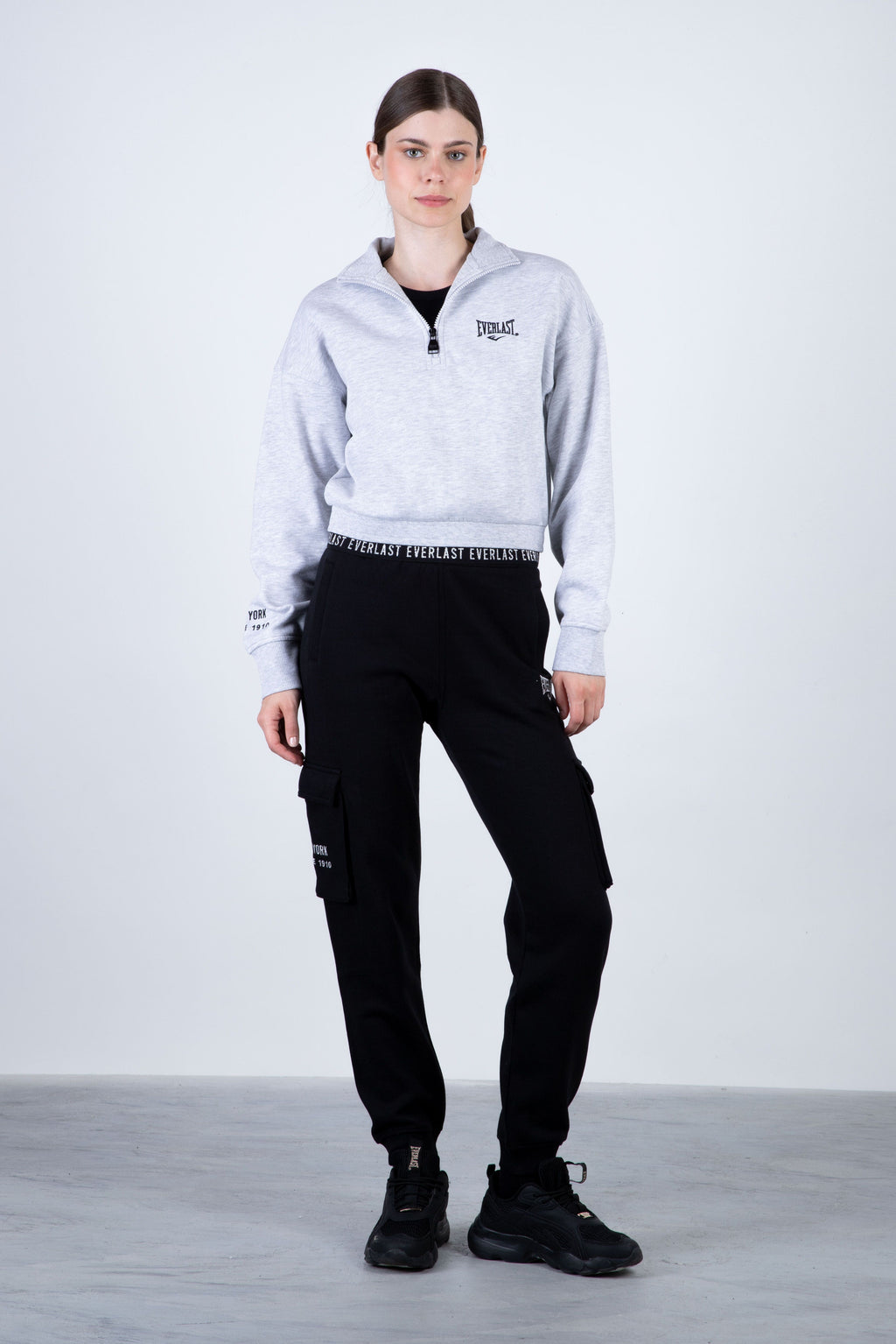Poleron Half Zip Fresh Gris Everlast