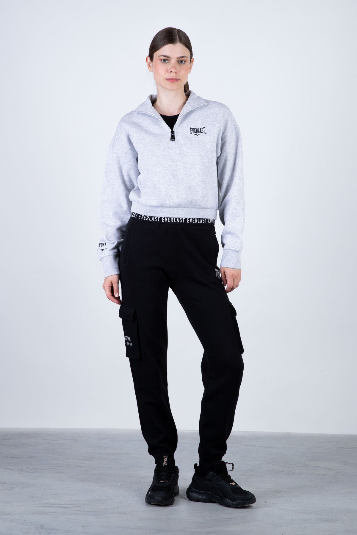 Poleron Half Zip Fresh Gris Everlast